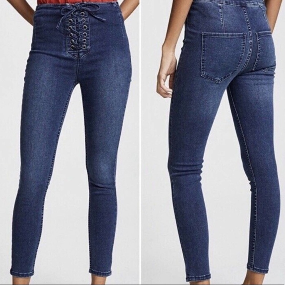 Free People lace up jeans - Picture 2 of 4